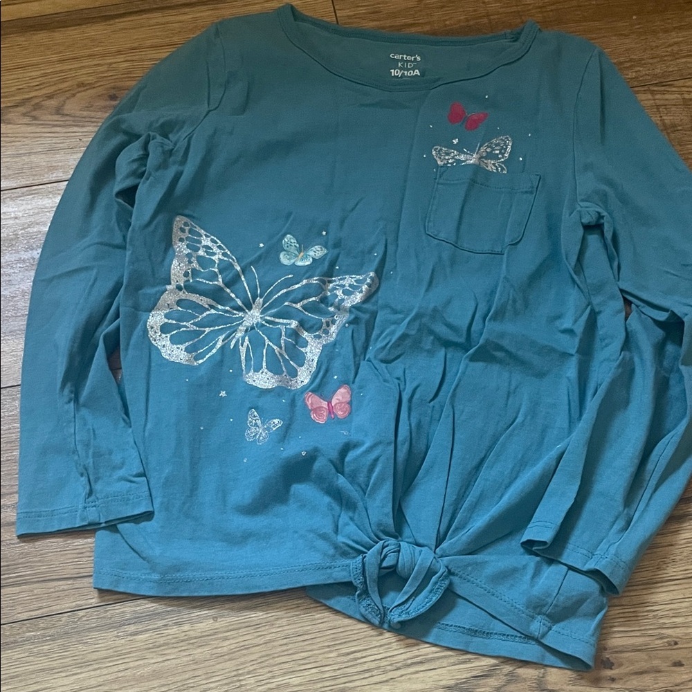 Carter's Teal Long Sleeve with Butterfly Design (Bin I)​